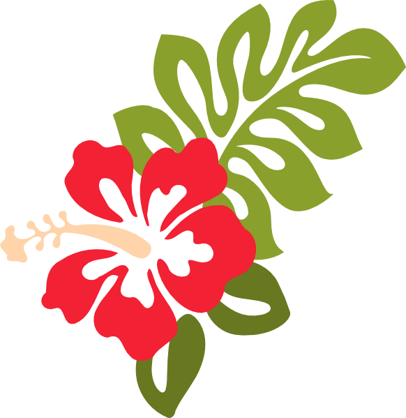 582x599 Red Hibiscus Clip Art