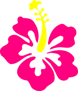 255x297 Happy Pink Hibiscus Clip Art