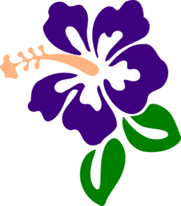 261x298 Purple Hibiscus Clip Art