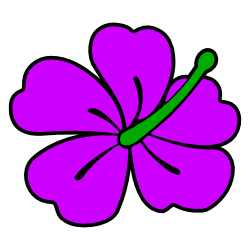 250x250 Purple Hibiscus Flower Clip Art Free Borders And Clip Art