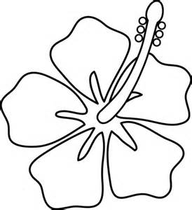 Hibiscus Flower Outline | Free download on ClipArtMag