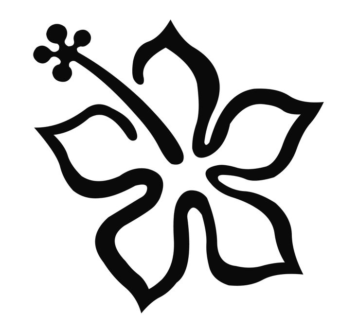 736x681 Hibiscus Flower Outline