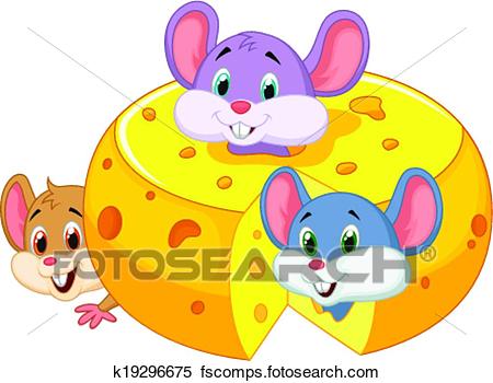 450x350 Clipart Of Cartoon Mouse Hiding Inside Cheddar K19296675