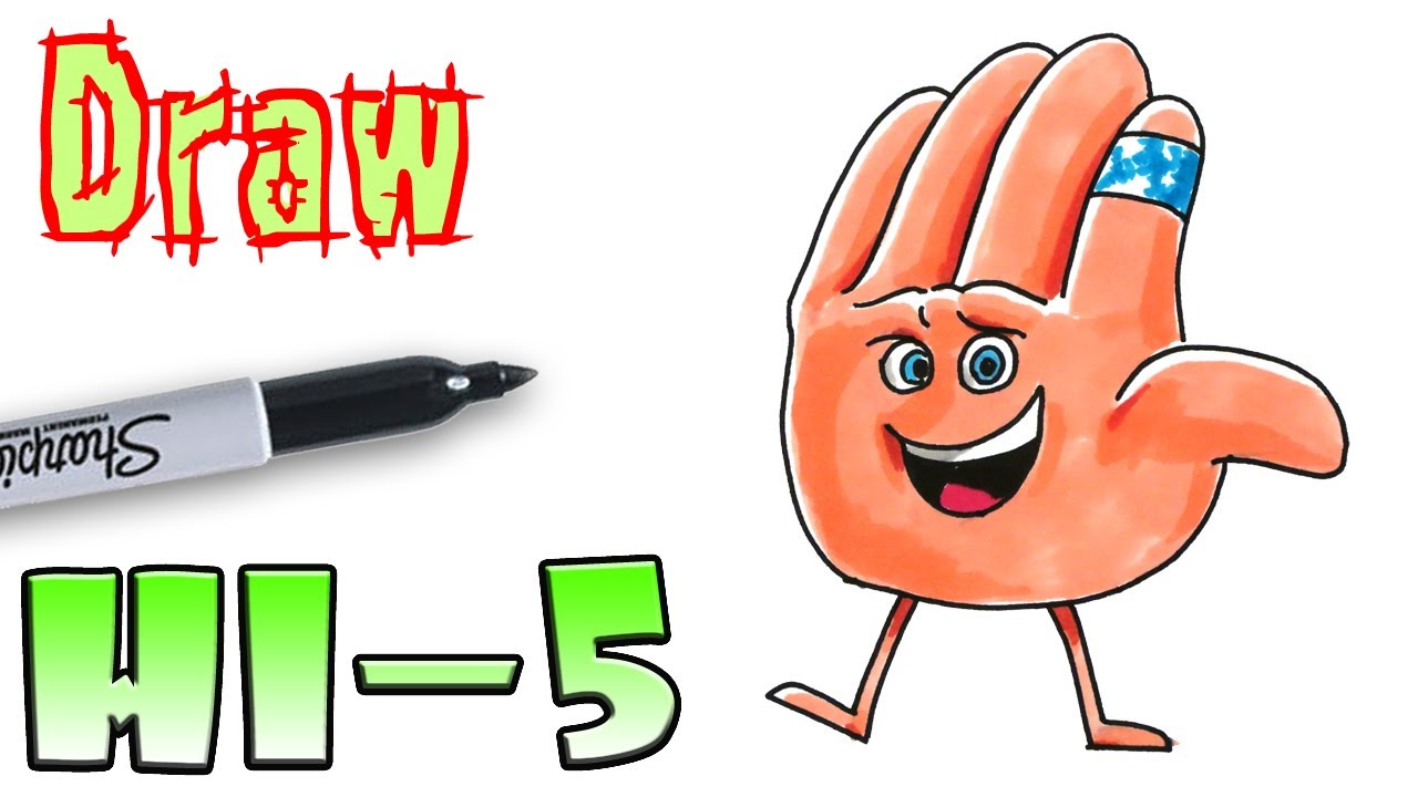 1280x720 How To Draw Hi 5 Emoji Movie