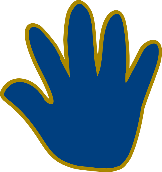564x597 Blue Hand High Five Clipart