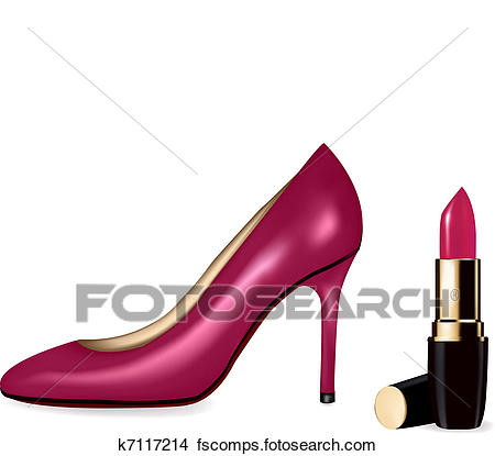 450x415 Clipart Of Sexy High Heel Shoes Shoes And Lips K7117214