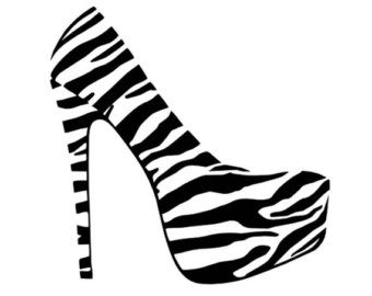 340x270 High Heel Shoe Decal Clip Art
