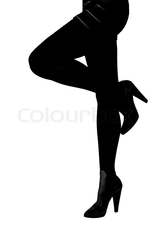533x800 Silhouette Of Sexy Woman Legs In Shoes High Heels Isolated
