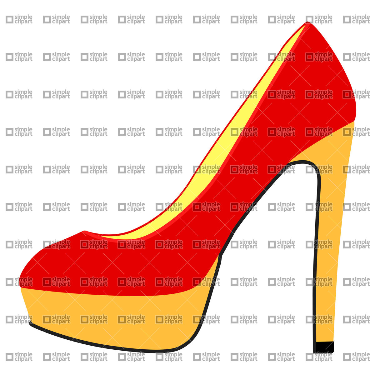 1200x1200 High Heel Shoe Vector Image