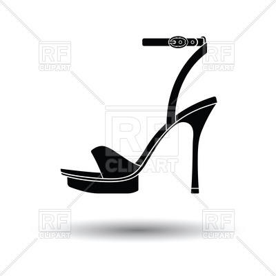 400x400 Woman High Heel Sandal Icon Royalty Free Vector Clip Art Image