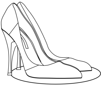 333x282 Heels Clipart Monochrome