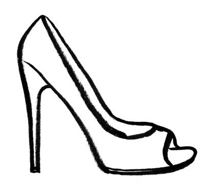 400x369 Black And White High Heels Clipart