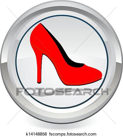 423x470 Clip Art Of Red High Heels K14148858