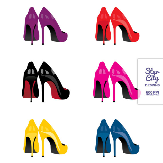 570x570 Diva High Heels Clipart