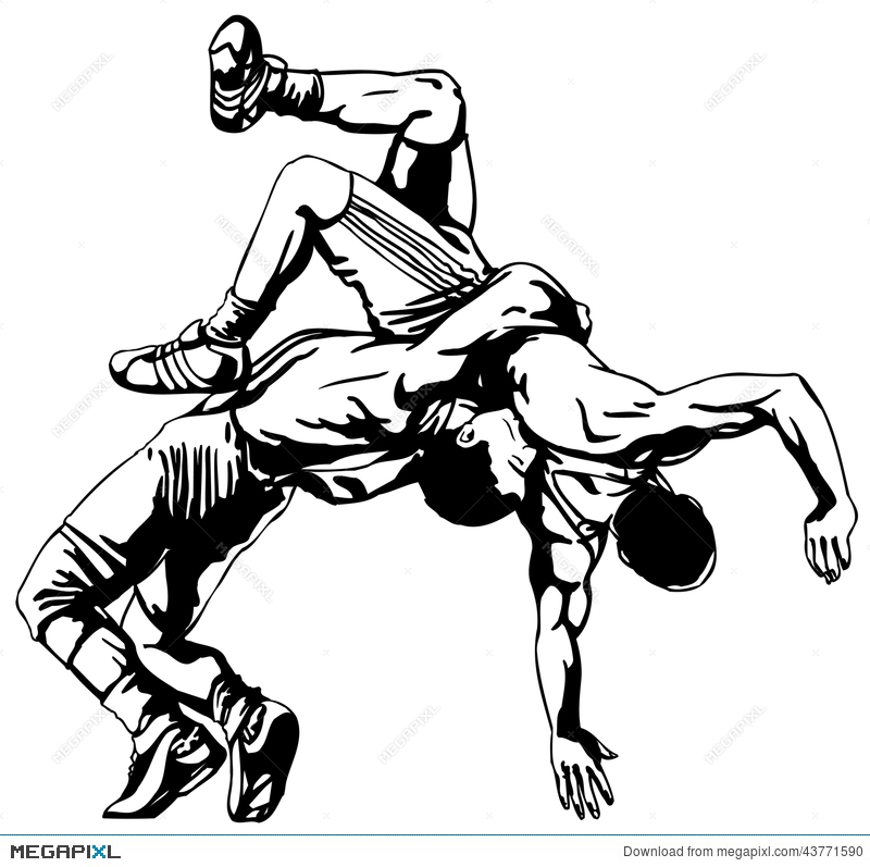 800x797 Greco Roman Wrestling Illustration 43771590