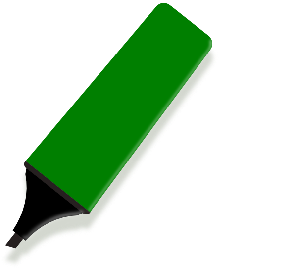 600x541 Marker Green Clip Art