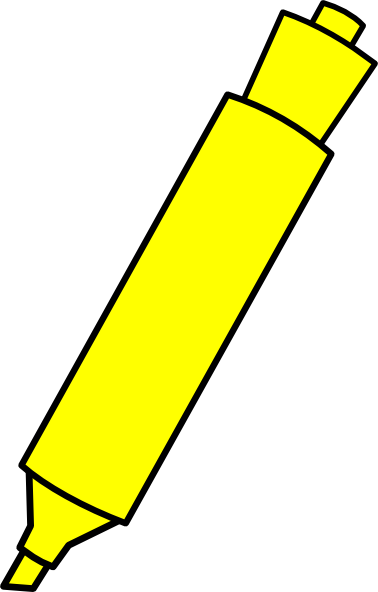 378x592 Yellow Highlighter Marker Clip Art