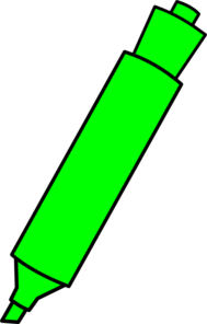 189x296 Green Highlighter Marker Clip Art