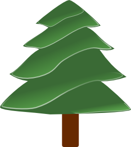 267x298 Simple Evergreen, With Highlights Clip Art