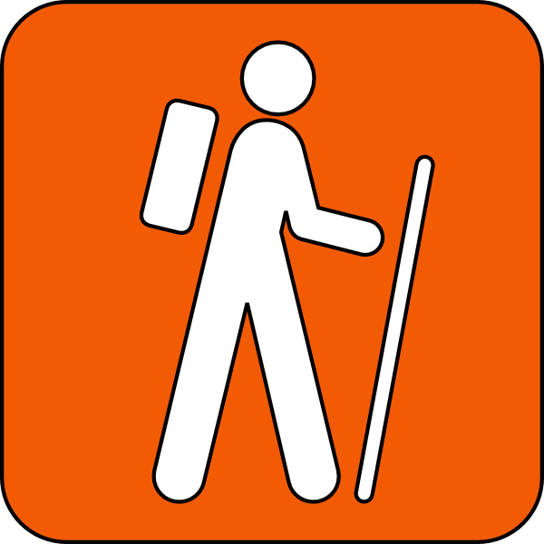600x600 Free Hiking Clipart Image