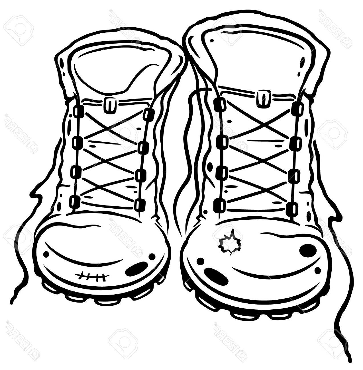 1274x1300 Best Free Boots Clipart Hiking Black And Pictures