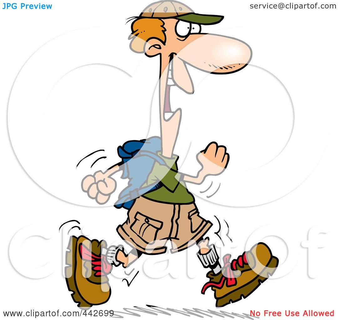 1080x1024 Royalty Free (Rf) Clip Art Illustration Of A Cartoon Lost Hiker