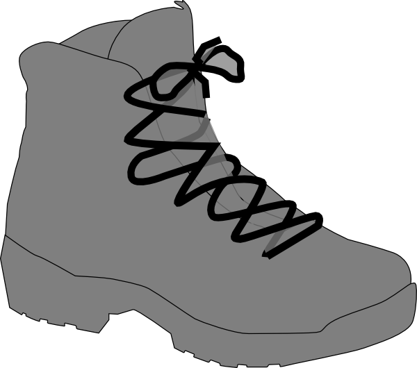 600x530 Grey Boot Clip Art