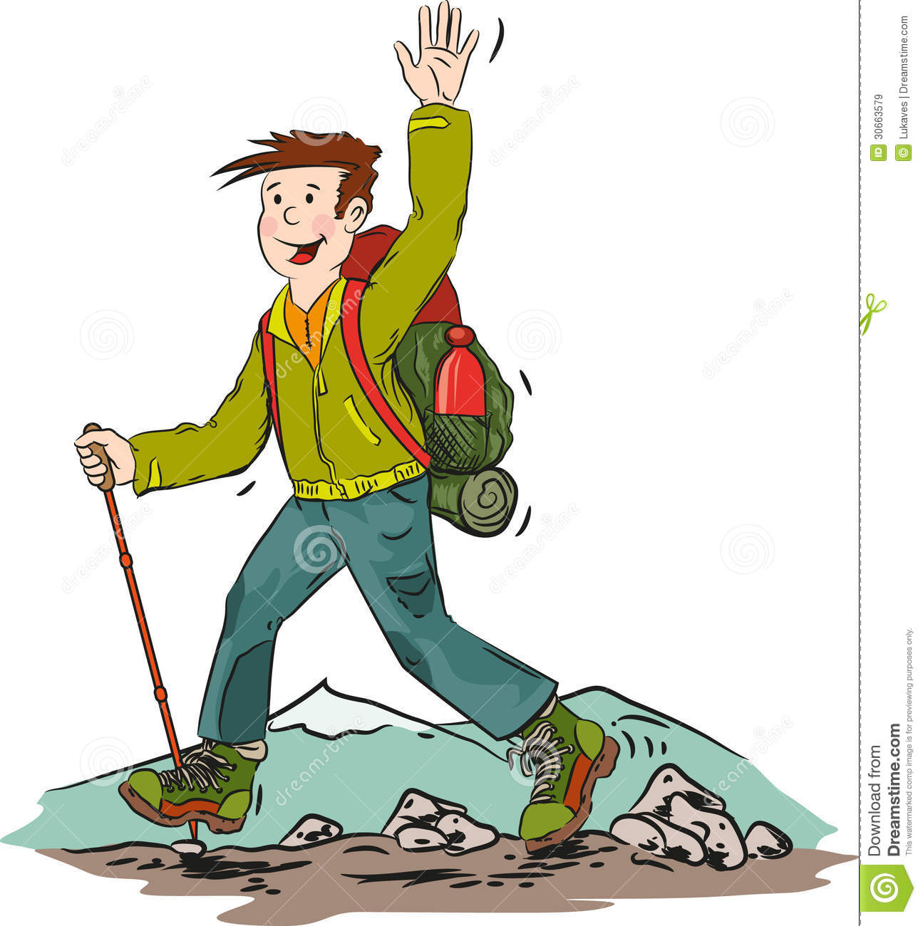 1295x1300 Hiking Man Clipart