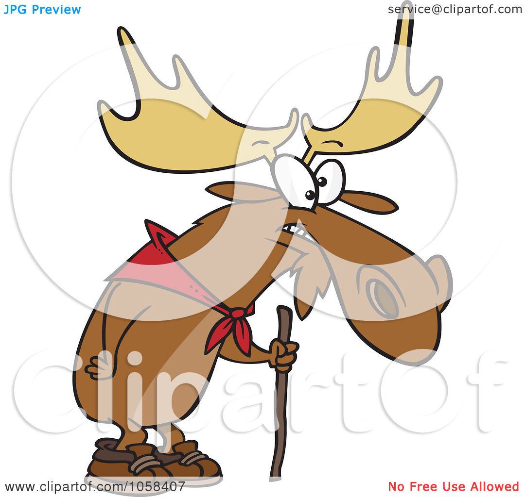 1080x1024 Royalty Free Vector Clip Art Illustration Of A Cartoon Hiking