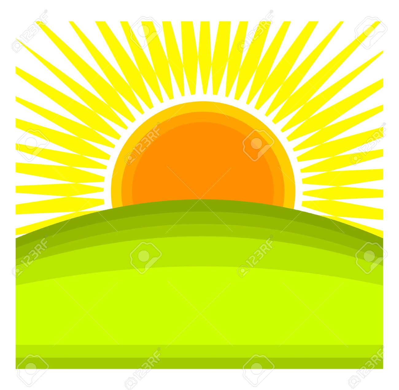 1300x1272 Hill Clipart Rising Sun