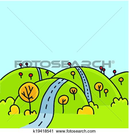 450x470 Hill Road Clipart