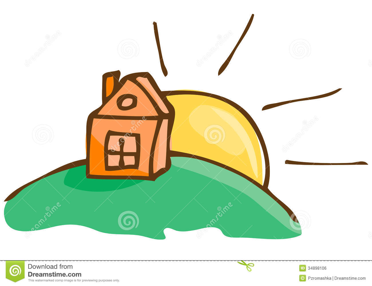 1300x1000 On Hill Clipart