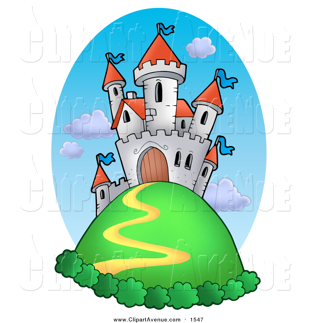 1024x1044 Avenue Clipart Of A White Castle On A Hill Top Against Sky By