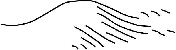 600x173 Hills Clipart Black And White