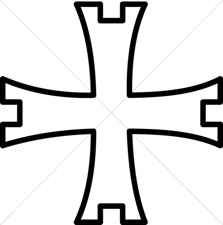 769x776 Three Crosses On A Hill Clipart