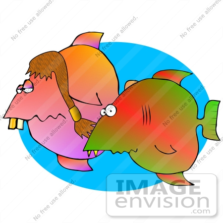 450x450 Hillbilly Fish With Buck Teeth Clipart Graphic