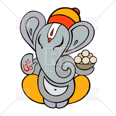 400x400 Hindu God Ganesha Royalty Free Vector Clip Art Image
