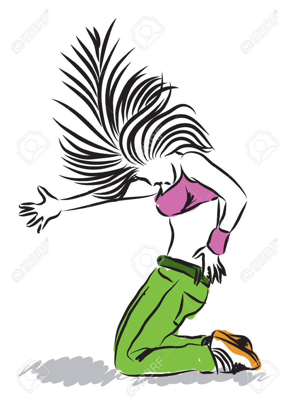 924x1300 Hip Hop Style Dance Illustration Royalty Free Cliparts, Vectors