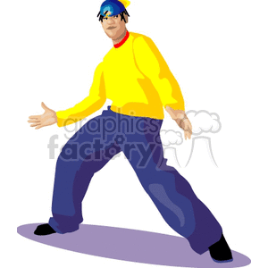 300x300 Royalty Free Hip Hop Dancer 168826 Vector Clip Art Image