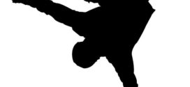272x125 Hip Hop Dancing Silhouette, Art Vector Design Stock Vector
