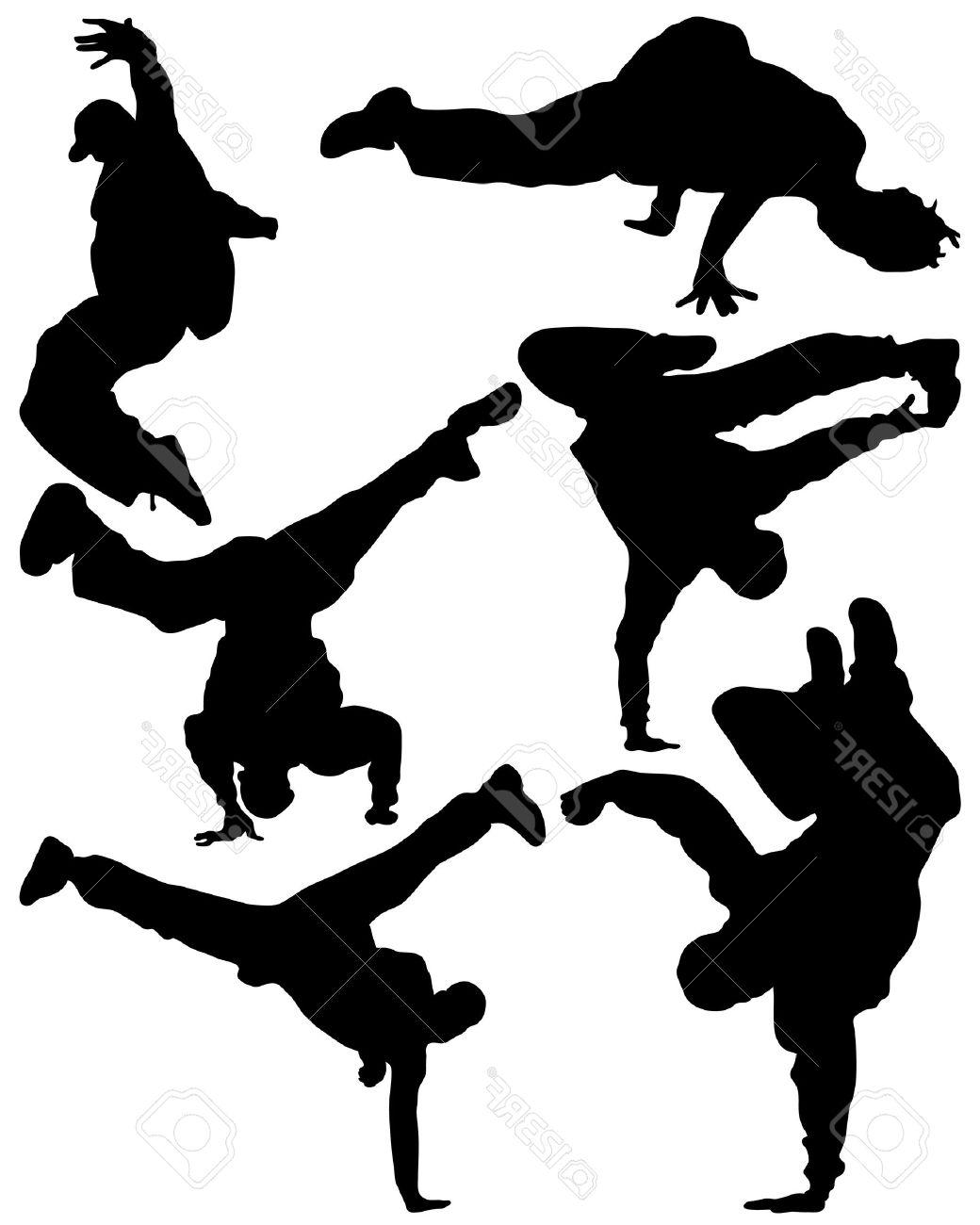 1040x1300 Hd Silhouette Of Sequence Hip Hop Dancer Vector Stock Dance Library