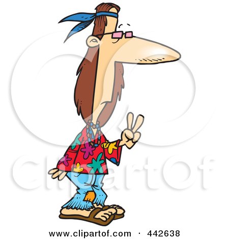 450x470 Royalty Free (Rf) Clip Art Illustration Of A Cartoon Hippie Woman