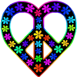 250x250 Hippies Clipart Heart Flower