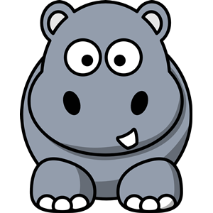 300x300 Hippo Clipart Comic