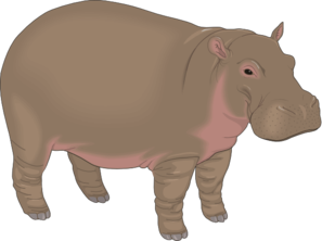 297x222 Hippopotamus 3 Clip Art