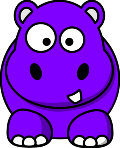 241x297 Purple Hippo Clip Art