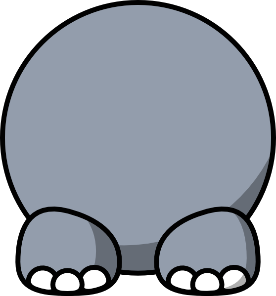 558x599 Hippo Body Clip Art