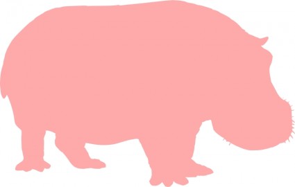 425x270 Hippo Silhouette Clip Art Download