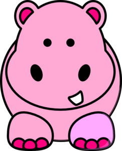243x300 Pink Hippo Clip Art