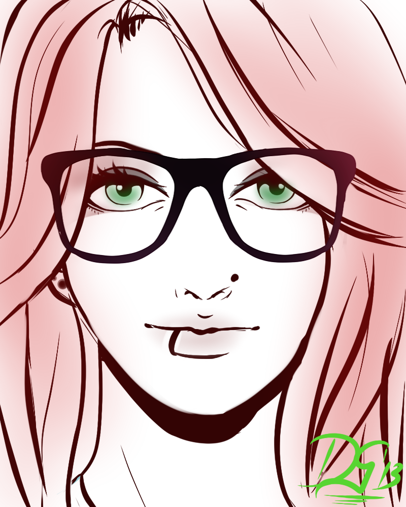 800x1000 Gallery Girl Glasses Sketch Tumblr,